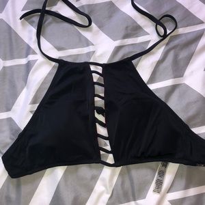 Black Halter Bikini Top